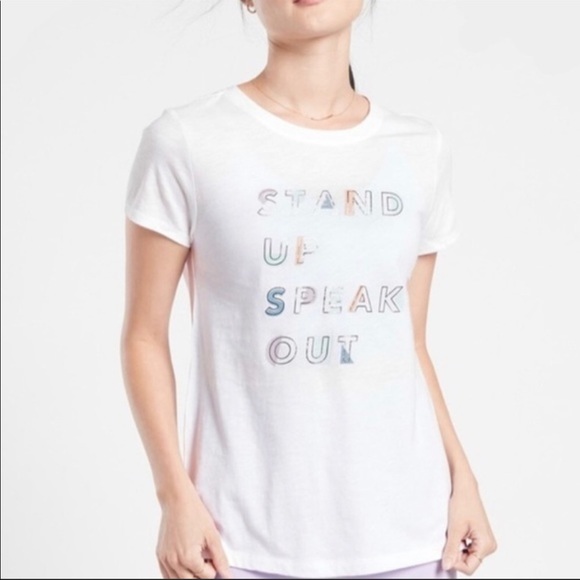 Athleta Tops - ATHLETA Daily Crew Graphic Tee Stand Up Speak Out